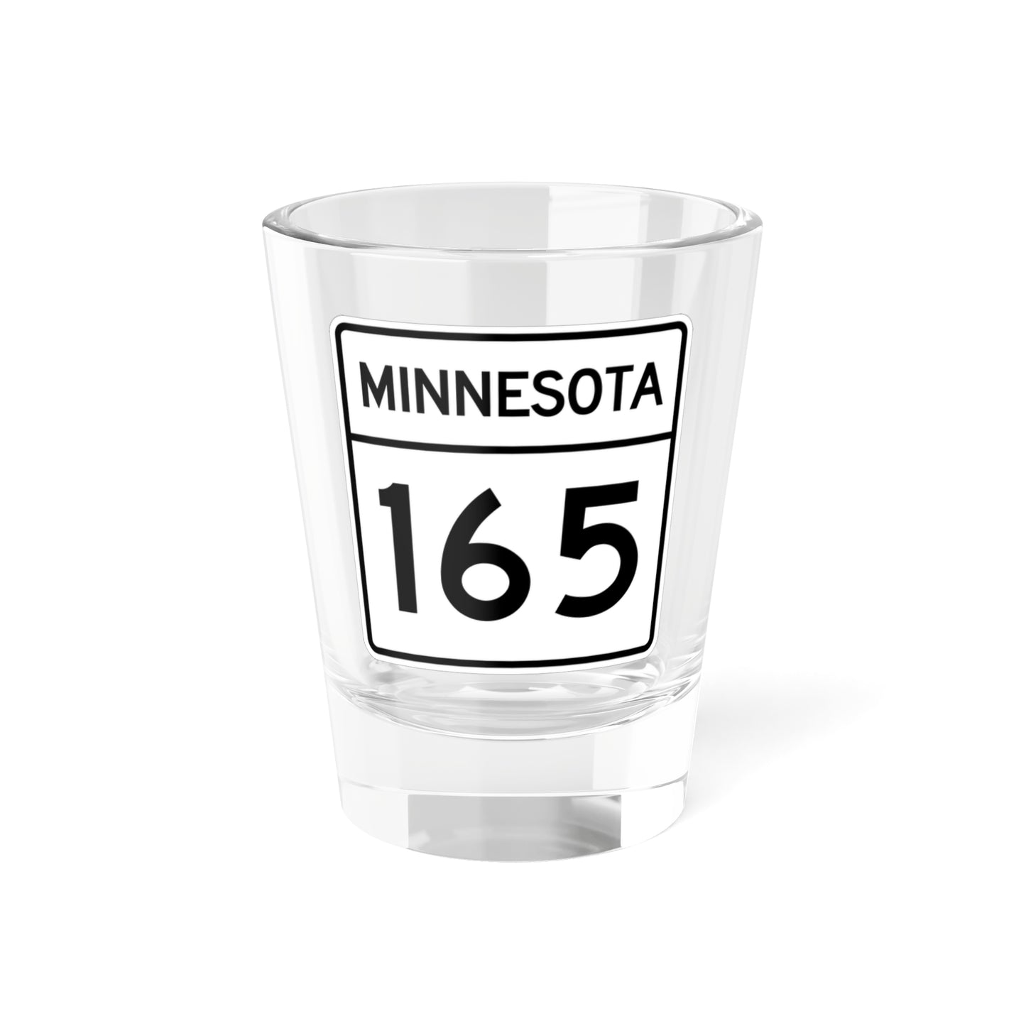 MN-165 1948 (Minnesota) (Road Sign) Shot Glass 1.5oz