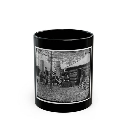 Brandy Station, Va. Officers And A Lady At Headquarters Of 1st Brigade, Horse Artillery (U.S. Civil War) Black Coffee Mug
