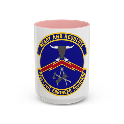 673d Civil Engineer Squadron (U.S. Air Force) Accent Coffee Mug