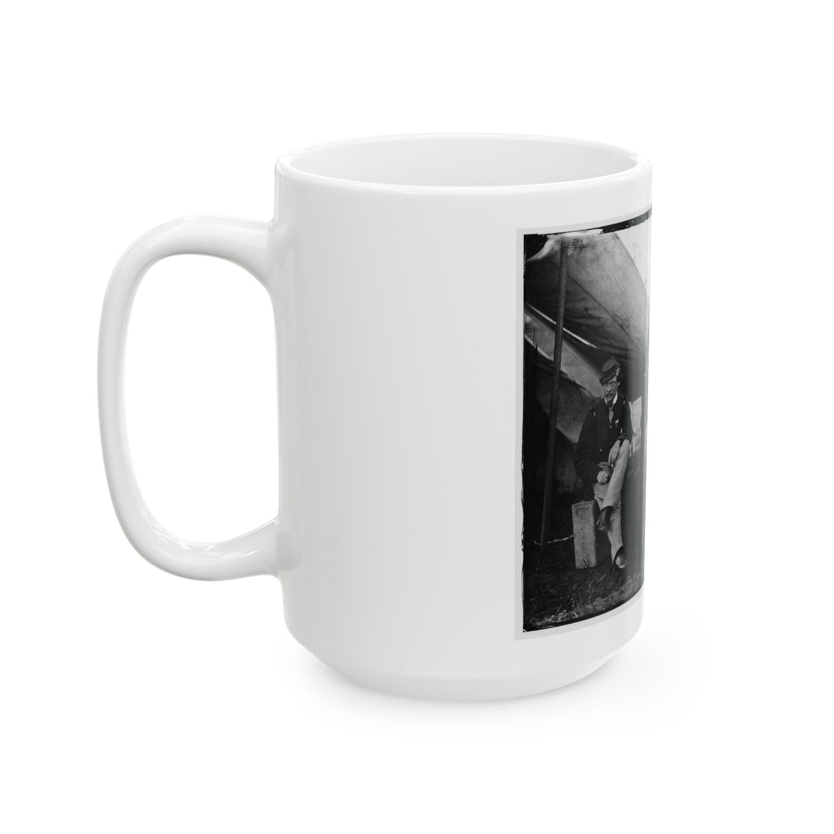 Culpeper, Virginia. Group Of Officers, Headquarters, Army Of The Potomac(2) (U.S. Civil War) White Coffee Mug