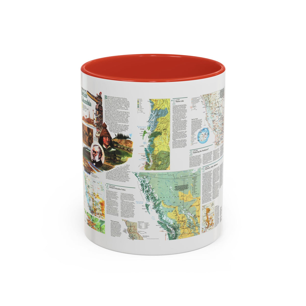 Canada - British Columbia 2 (1992) (Map) Accent Coffee Mug