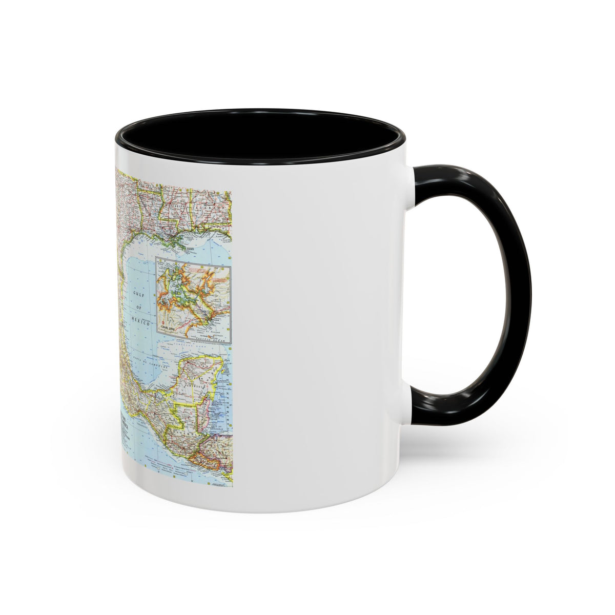 Central America - Mexico (1961) (Map) Accent Coffee Mug