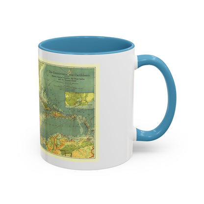 Central America and the West Indies (1922) (Map) Accent Coffee Mug