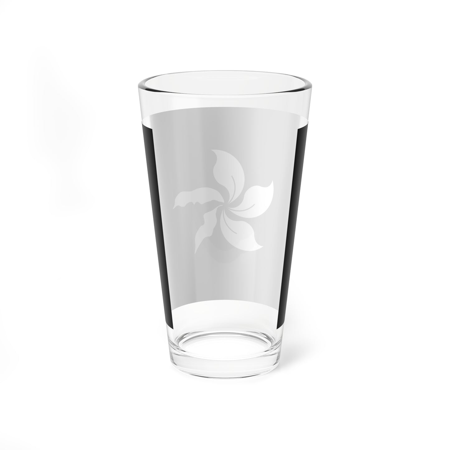 Flag of Hong Kong black and white variant 2 (China) Pint Glass 16oz