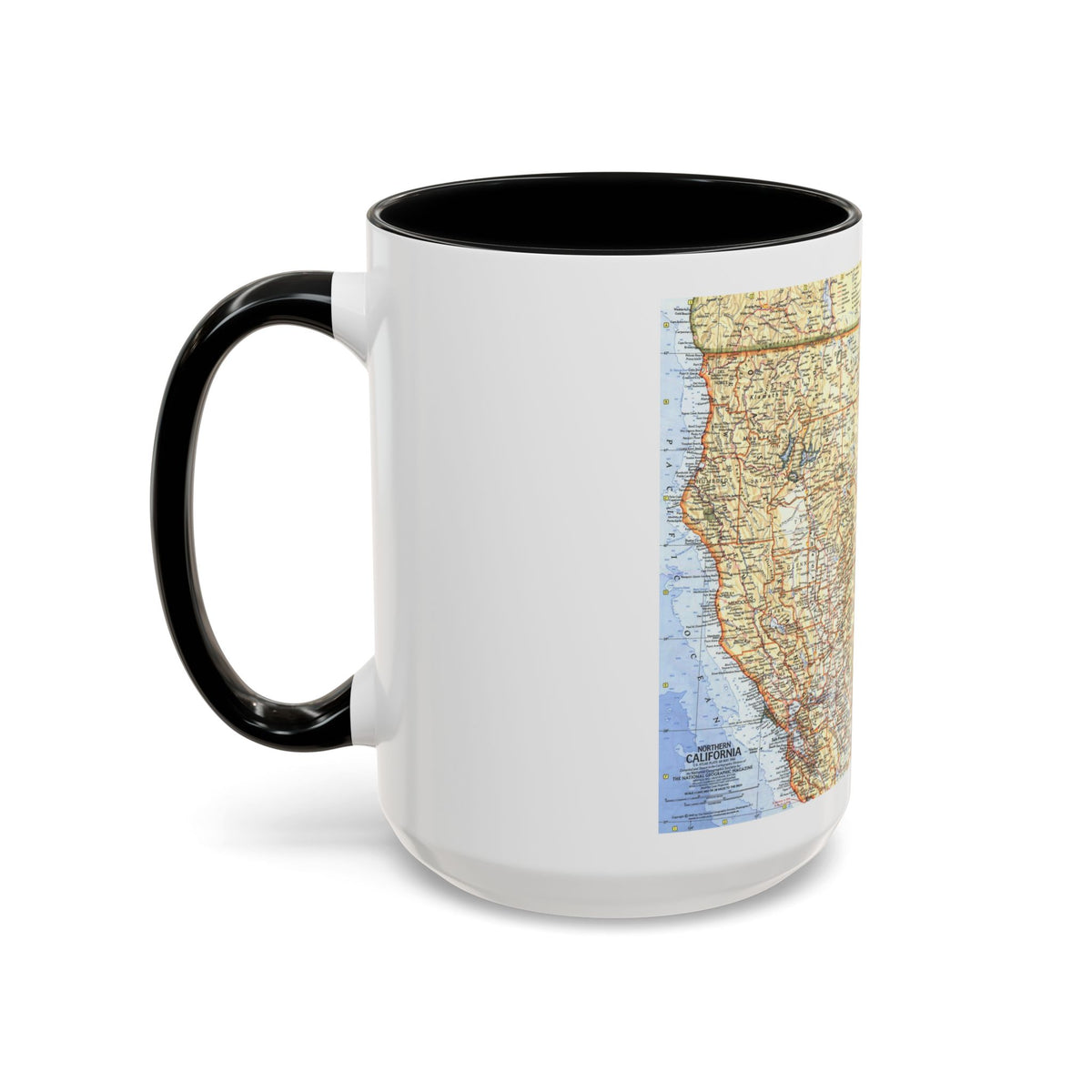 USA - California, Northern (1966) (Map) Accent Coffee Mug
