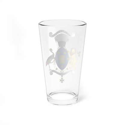 Medium Coat of Arms of the King of Rwanda Shield (Rwanda) (Coat of Arms) Pint Glass 16oz