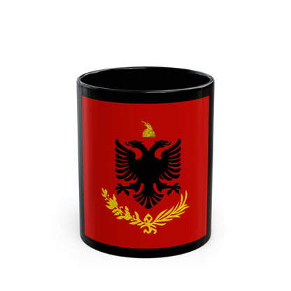 Flag variation of the Albanian Royal Army - Black Coffee Mug-11oz-Go Mug Yourself