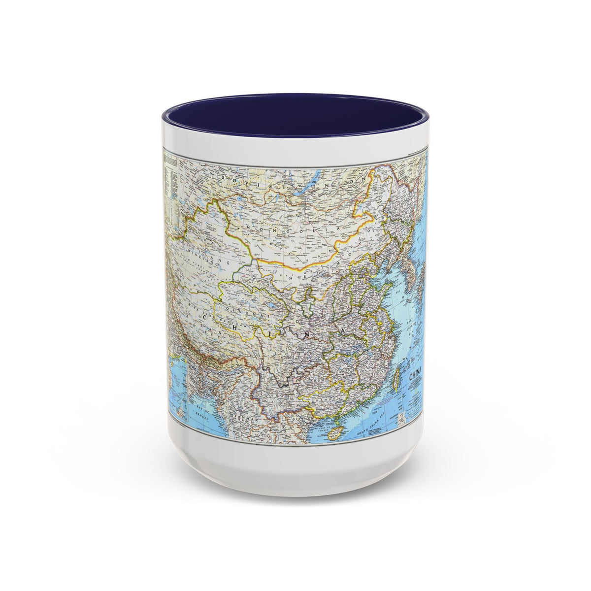 China 1 (1991) (Map) Accent Coffee Mug