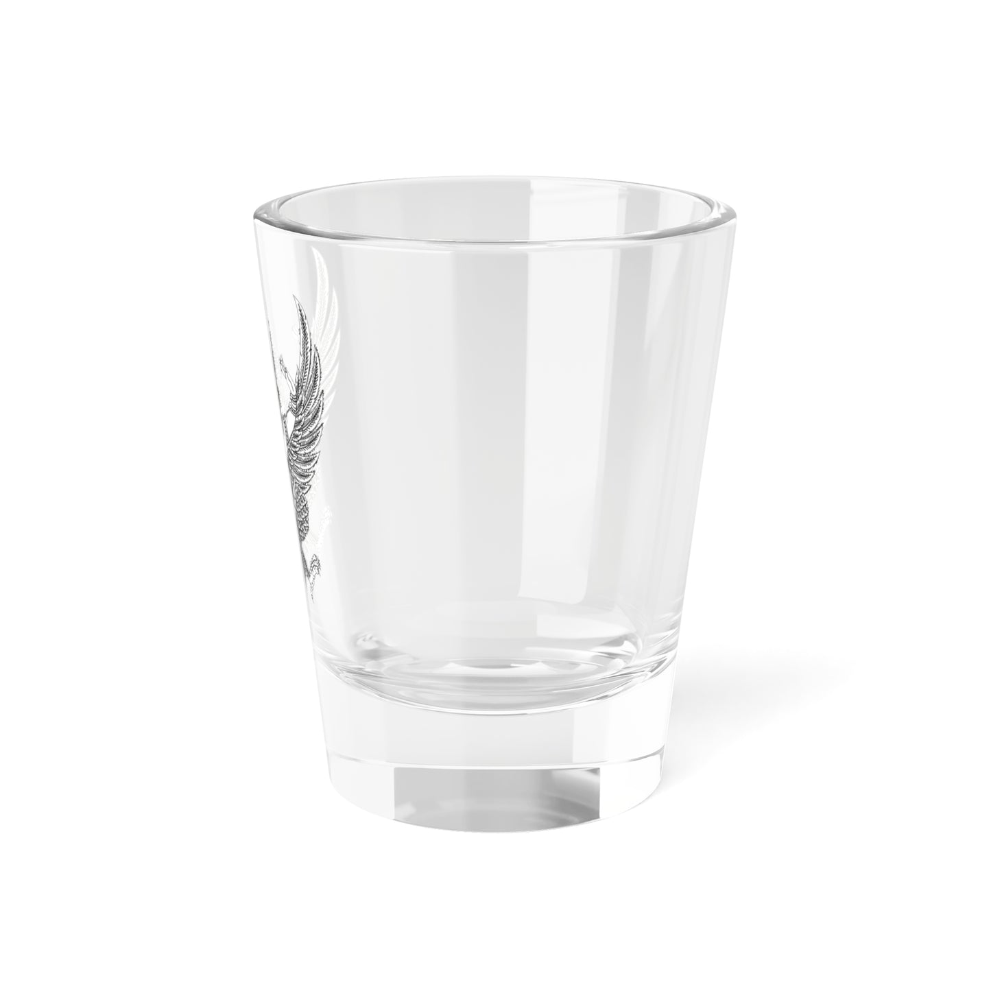 Garuda Emblem of Thailand Monochrome (Thailand) (Coat of Arms) Shot Glass 1.5oz