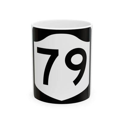 NY-79 (New York) (Road Sign) White Coffee Mug