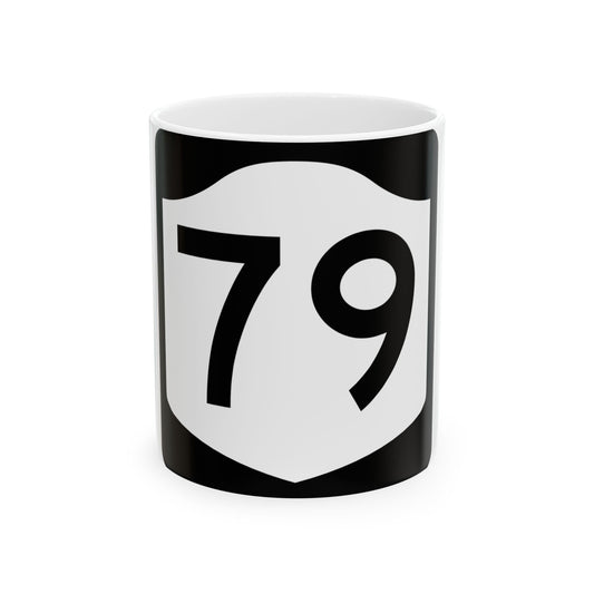 NY-79 (New York) (Road Sign) White Coffee Mug