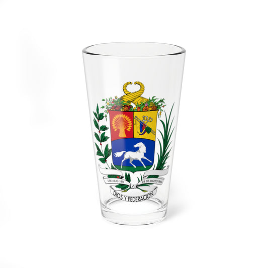 Coat of arms of Venezuela 1864-1871 (United States) (Coat of Arms) Pint Glass 16oz