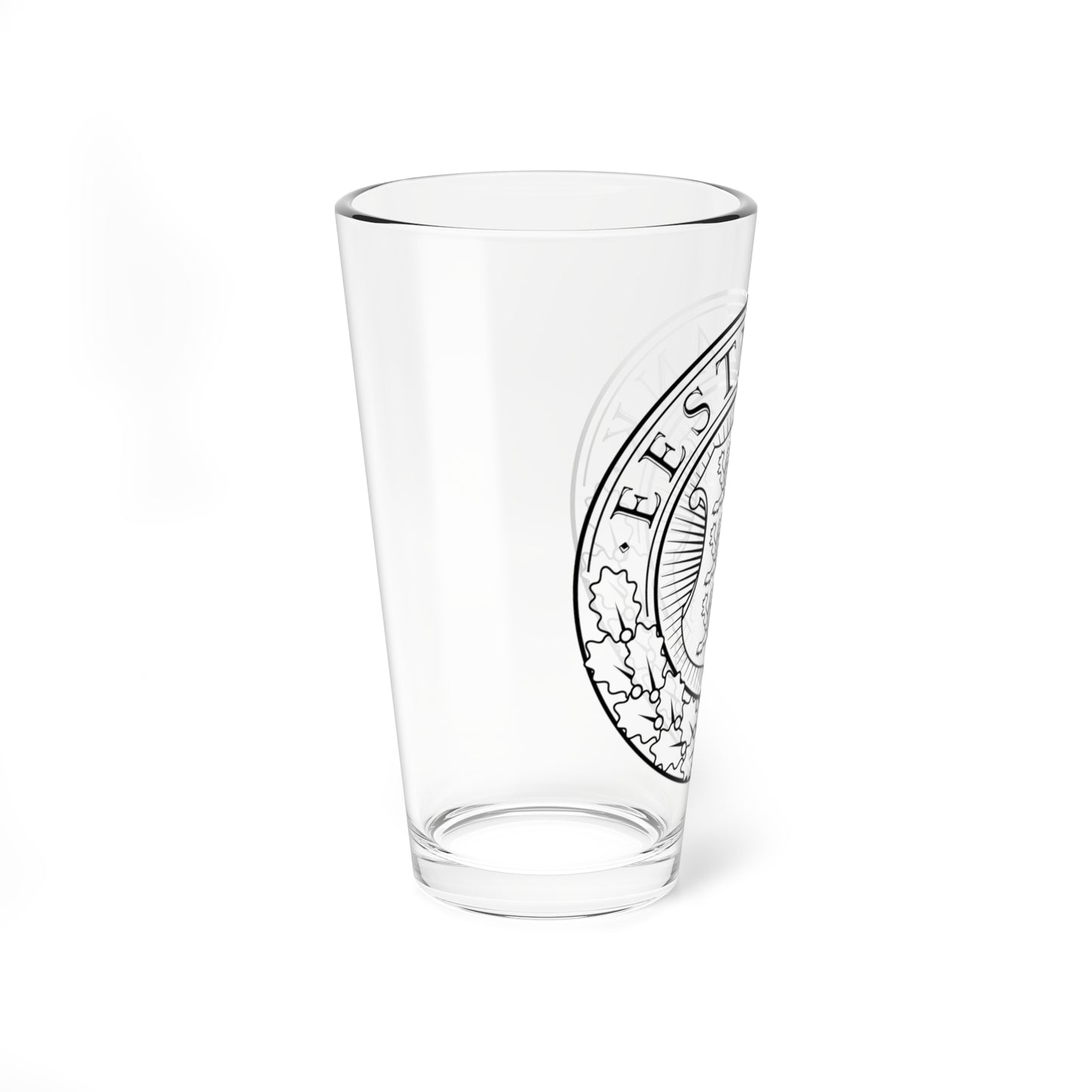 Seal of the Bank of Estonia 2 (Estonia) (Coat of Arms) Pint Glass 16oz