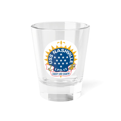 USS Nashille LPD 13 (U.S. Navy) Shot Glass 1.5oz