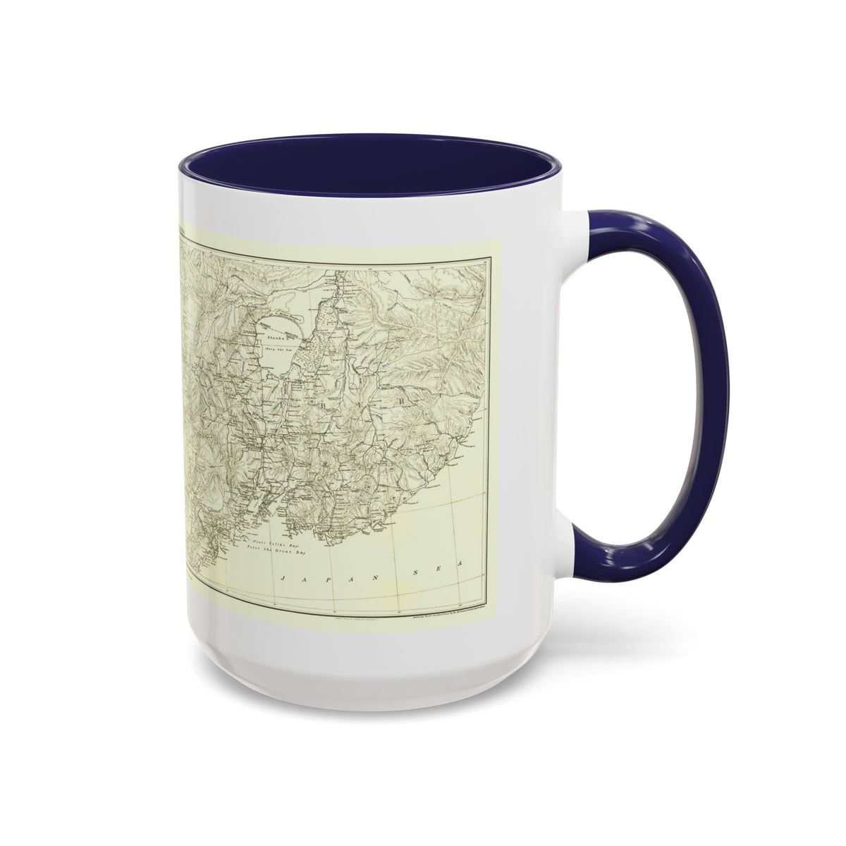 Asia - Kirin, Harbin, Vladivostok (1905) (Map) Accent Coffee Mug