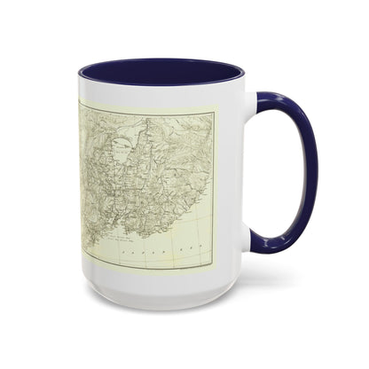 Asia - Kirin, Harbin, Vladivostok (1905) (Map) Accent Coffee Mug