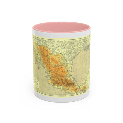Central America & Mexico (1914) (Map) Accent Coffee Mug