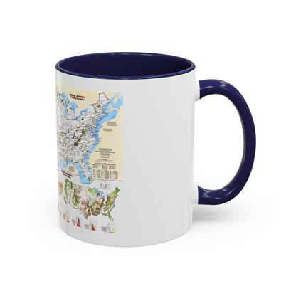 USA - America's Federal Lands (1982) (Map) Accent Coffee Mug