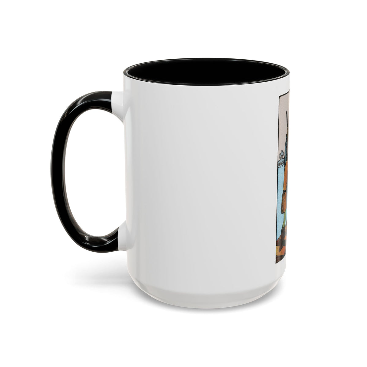 The 6 of Swords (Tarot Card) Accent Coffee Mug
