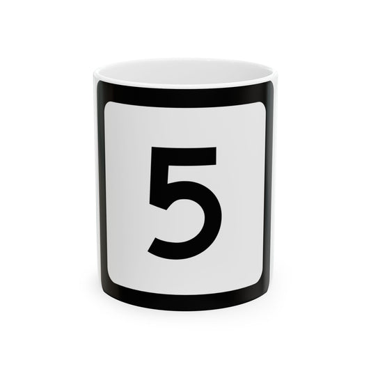 WV-5 (Virginia) (Road Sign) White Coffee Mug-11oz-Go Mug Yourself