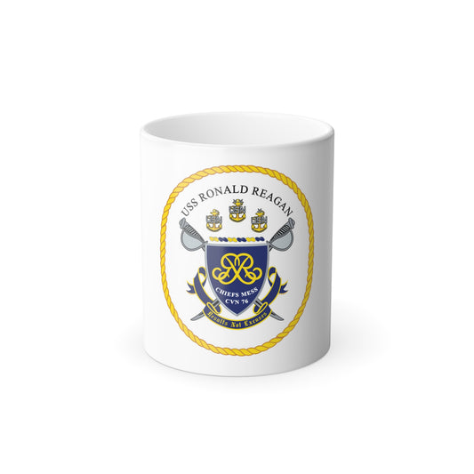 USS Ronald Reagan CVN 76 Chief (U.S. Navy) Color Changing Mug 11oz