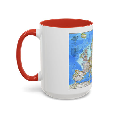 Europe (1983) (Map) Accent Coffee Mug