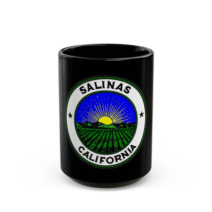 Seal of Salinas California - Black Coffee Mug