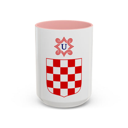 Coat of arms of the Independent State of Croatia - Accent Coffee Mug