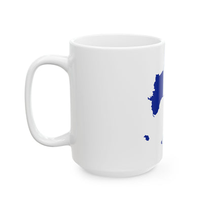 Flag-map of France without Britanny Normandie and Occitania (France) White Coffee Mug