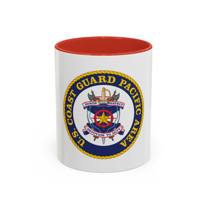 USCG Pacific Area (U.S. Coast Guard) Accent Coffee Mug