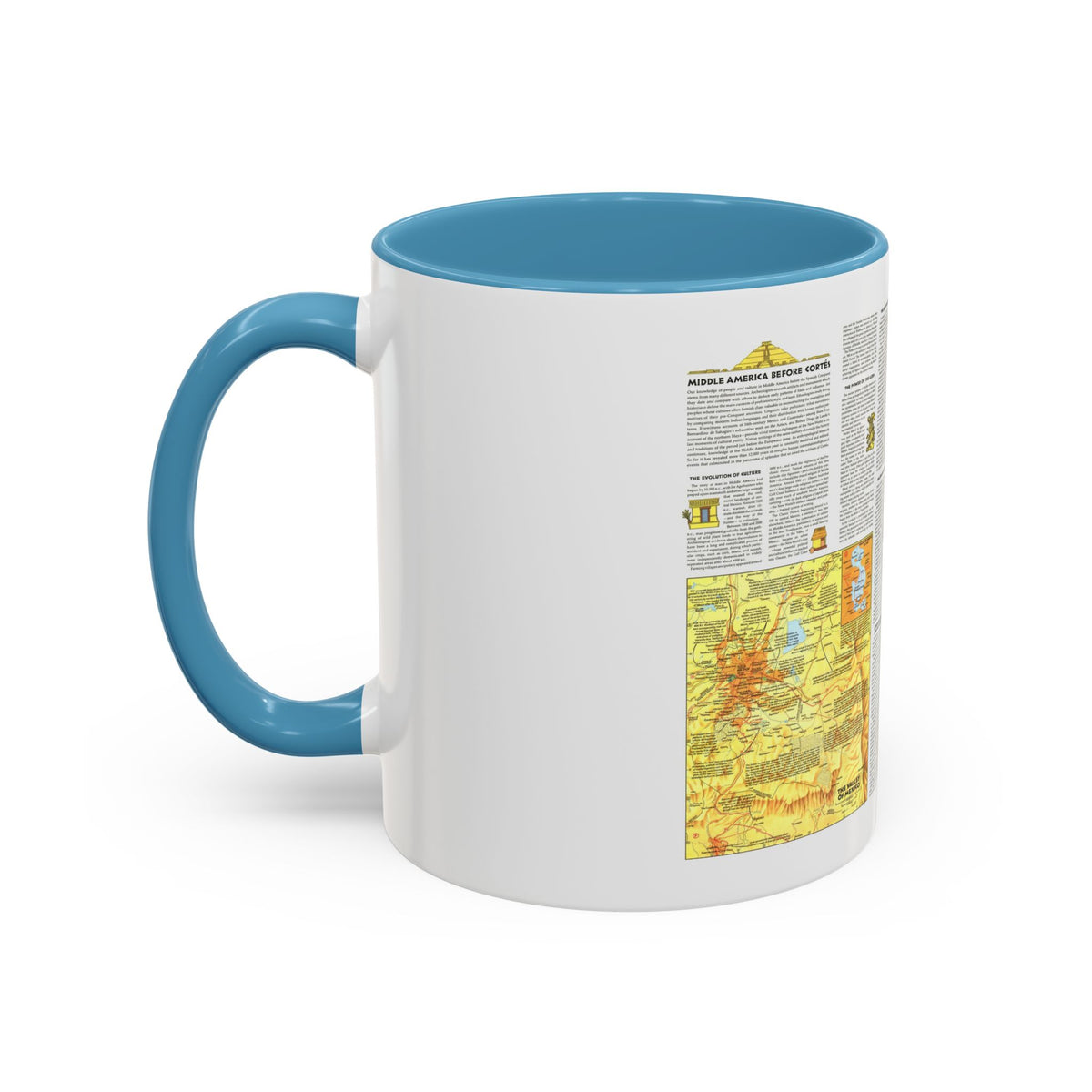 Central America - Archeological Map 2 (1968) (Map) Accent Coffee Mug