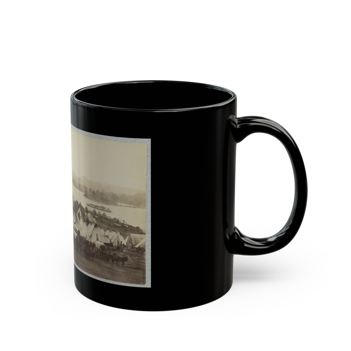 Belle Plain Landing, Va. 001 (U.S. Civil War) Black Coffee Mug