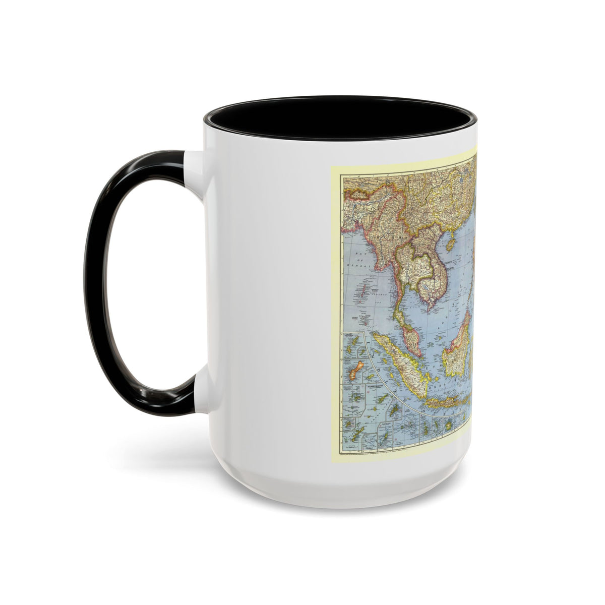 Asia - Southeast (1944) (Map) Accent Coffee Mug