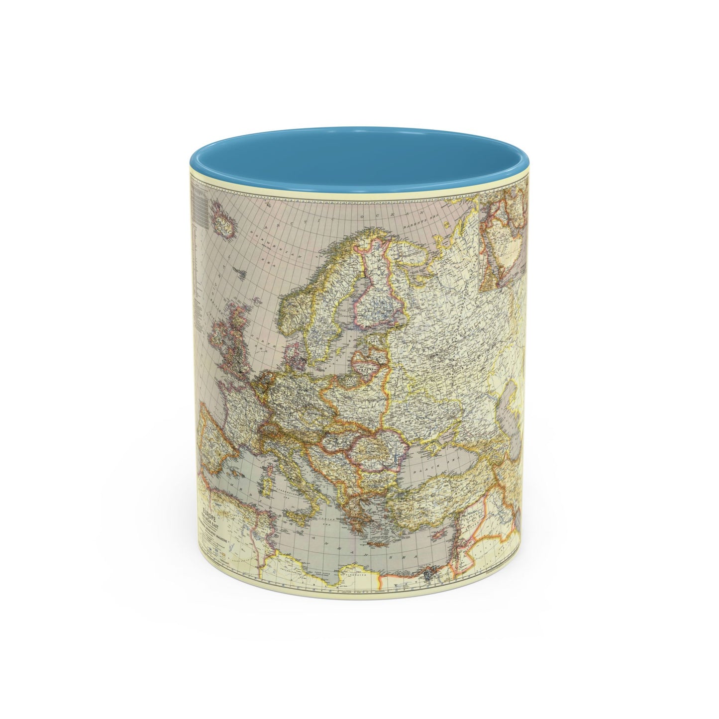 Europe and the Near East (1943) (Map) Accent Coffee Mug