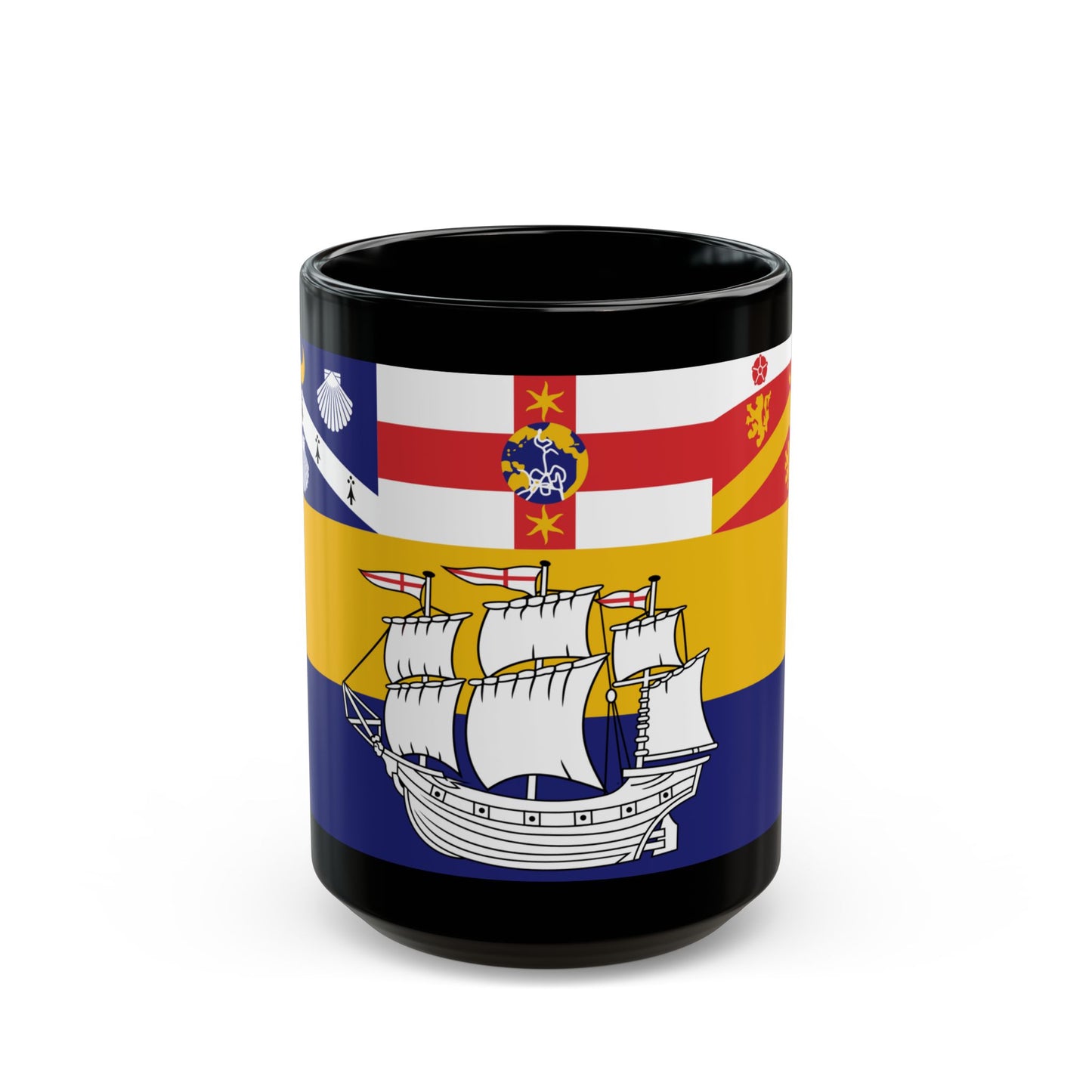 Flag of the City of Sydney Australia - Black Coffee Mug-15oz-Go Mug Yourself