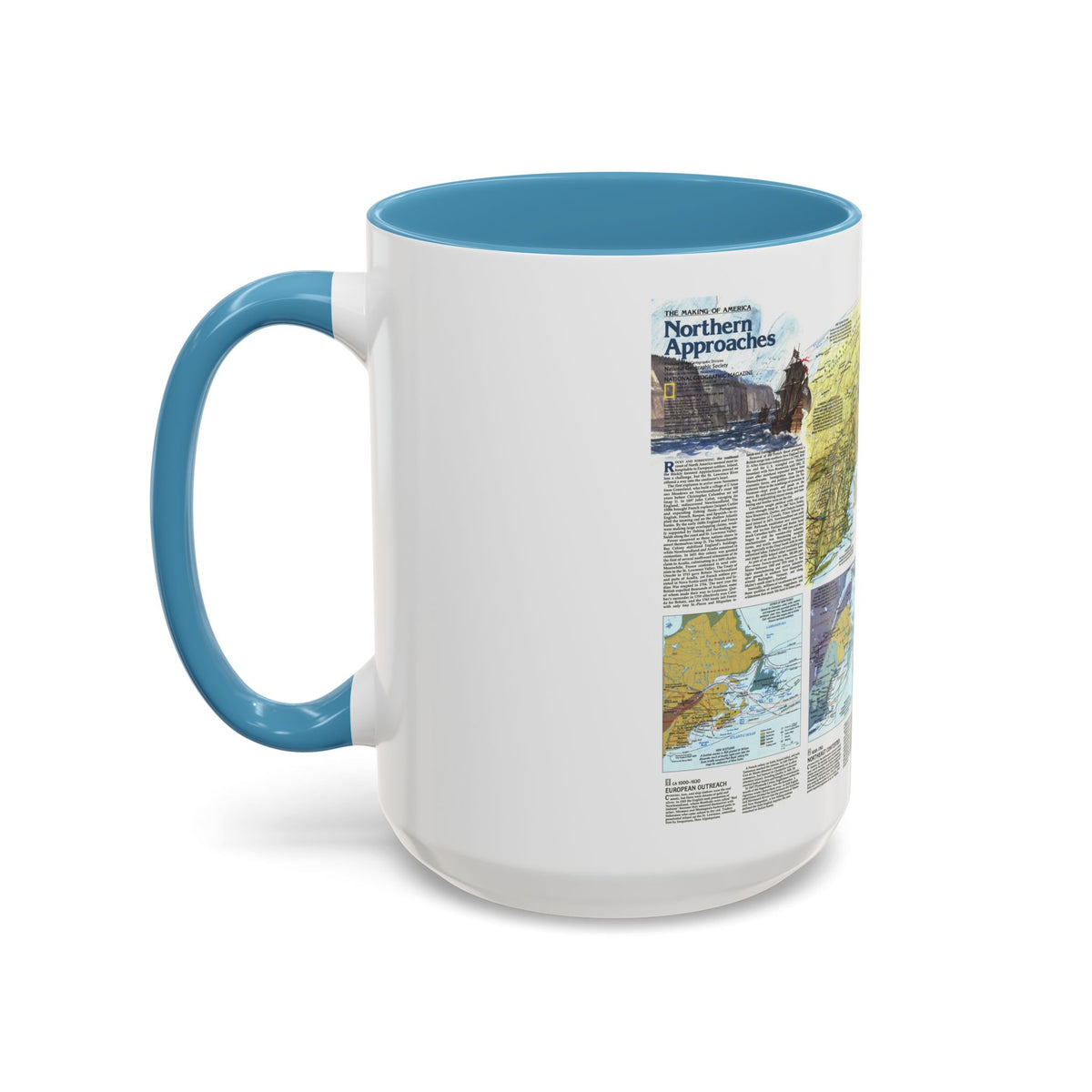 USA - Northern Approaches 2 (1985) (Map) Accent Coffee Mug