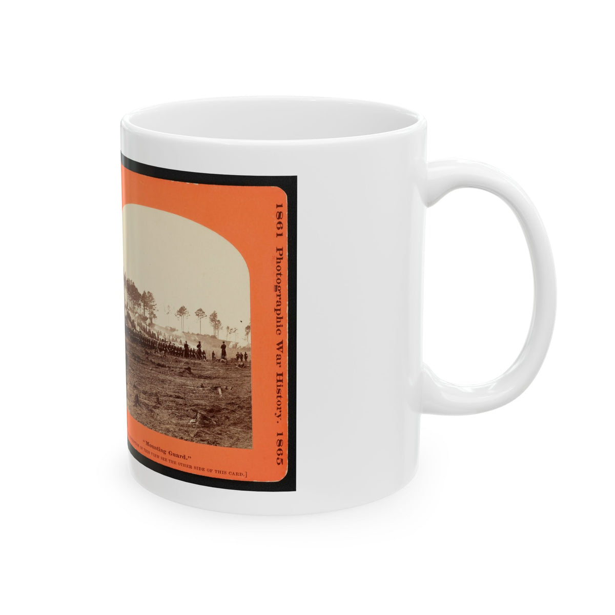 Mounting Guard  001 (U.S. Civil War) White Coffee Mug