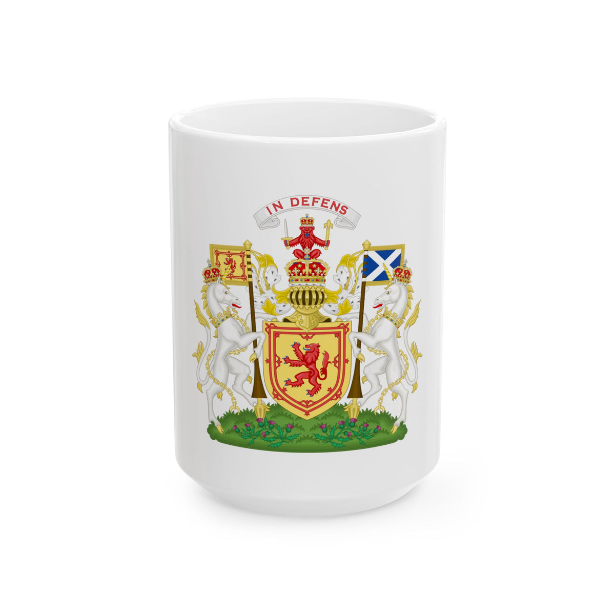 Royal Coat of Arms of the Kingdom of Scotland - White Coffee Mug