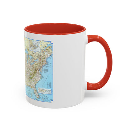 North America - Vacationlands (1966) (Map) Accent Coffee Mug