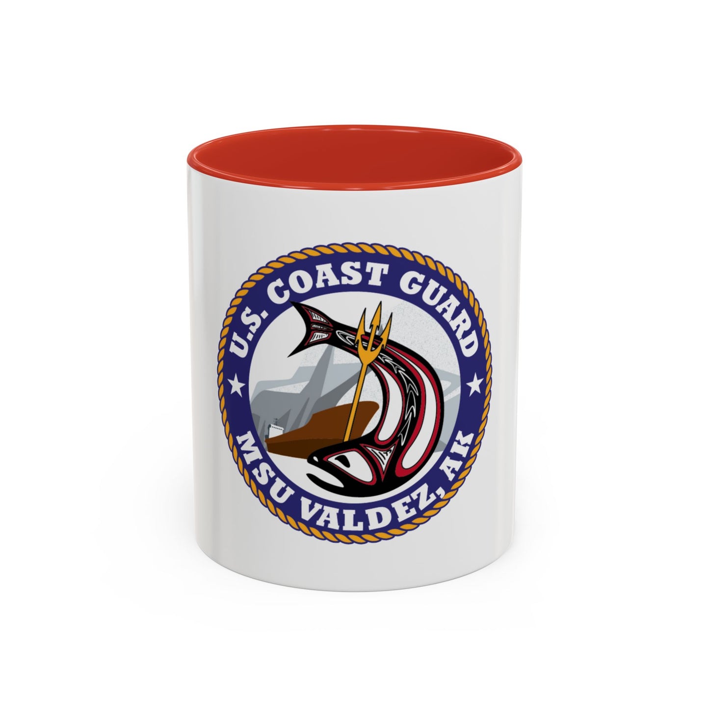USCG MSU Valdez AK (U.S. Coast Guard) Accent Coffee Mug