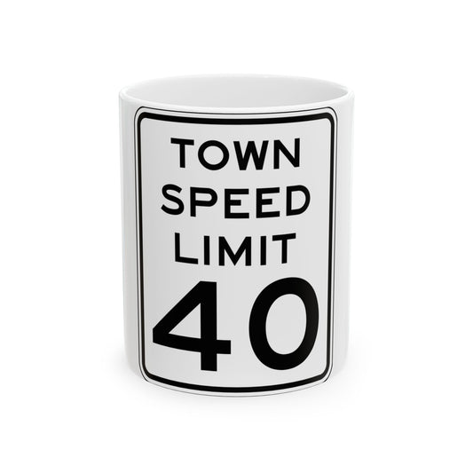 NYSDOT NYR2-6 (New York) (Road Sign) White Coffee Mug