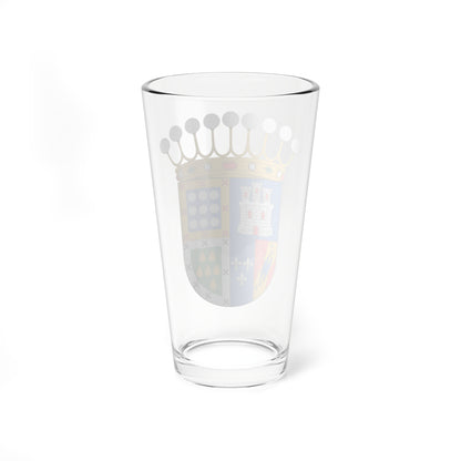 Escudo de los condes de la Puebla de Valverde (Spain) (Coat of Arms) Pint Glass 16oz