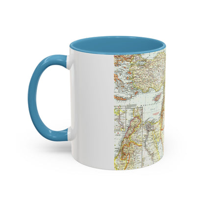 Middle East - The Eastern Mediterranean (1959) (Map) Accent Coffee Mug