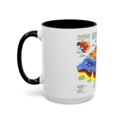 North America - The Shaping of a Continent (1985) (Map) Accent Coffee Mug