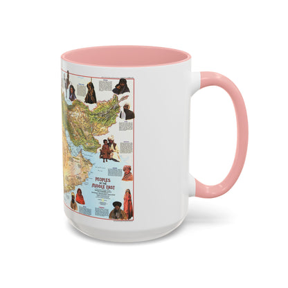 Middle East - The Peoples 1 (1972) (Map) Accent Coffee Mug