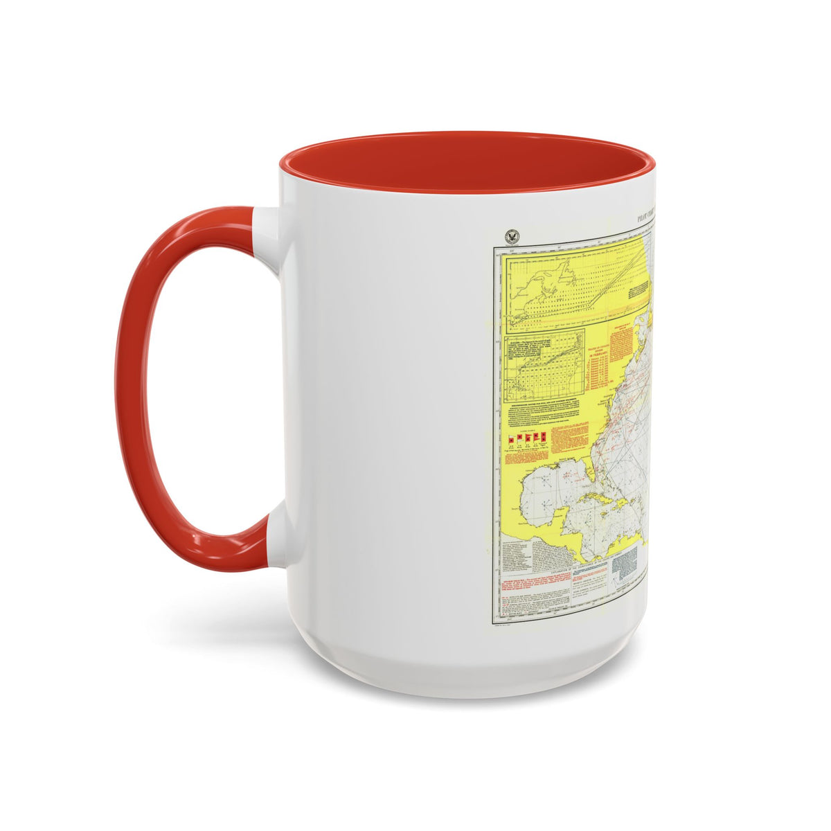 Atlantic Ocean - North (1903) (Map) Accent Coffee Mug