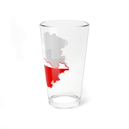 Flag map of Thuringia (Germany) Pint Glass 16oz