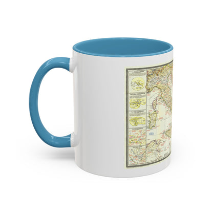 Mediterranean - Classical Lands (1949) (Map) Accent Coffee Mug