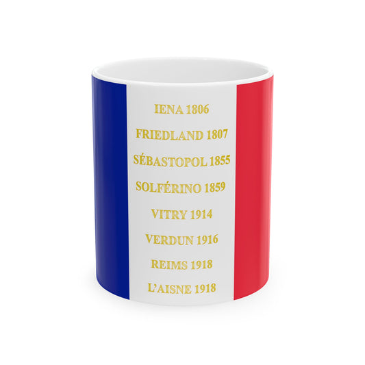 100e regiment dinfanterie de ligne - drapeau (France) White Coffee Mug-11oz-Go Mug Yourself