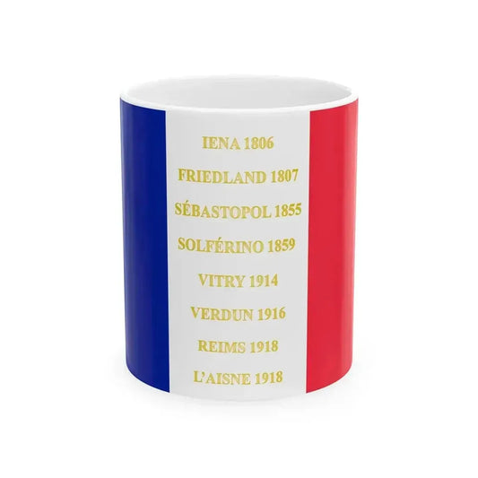 100e regiment dinfanterie de ligne - drapeau (France) White Coffee Mug 11oz - Go Mug Yourself